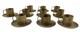 Vintage Indian Solid Brass Tea Cup And Saucer Set 20 Piece Set, Great Condition