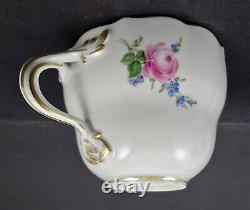 Vintage Meissen Tea Cup & Saucer, Floral