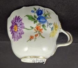 Vintage Meissen Tea Cup & Saucer, Floral