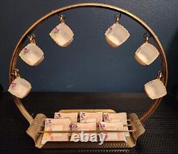 Vintage Miniature 1940s Collectible Tea Cup Set With Stand Occupied Japan