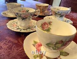 Vintage Mismatched Fine Bone China Tea Cups