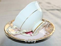 Vintage Paragon Bone China Pink Rose & Gold Tea Cup Saucer