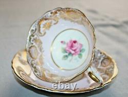 Vintage Paragon Bone China Pink Rose & Gold Tea Cup Saucer