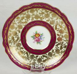 Vintage Paragon Dark Pink Gold Gilded Tea Cup and Saucer England