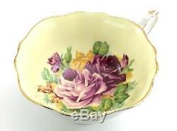 Vintage Paragon Double Warrant Pink Cabbage Roses Tea Cup Saucer Bone China K238