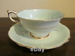 Vintage Paragon England Hand Painted Tea Cup And Saucer Lilac Blue