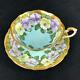 Vintage Paragon England Heavy Gold Pansy Garland Perfect Cup Saucer A1585