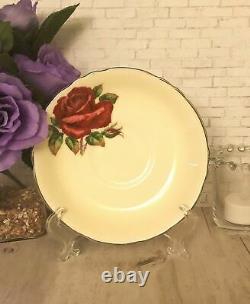 Vintage Paragon Fine Bone China Pastel Yellow Cabbage Rose Teacup and Saucer