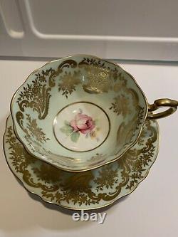 Vintage Paragon Peach and Gold Tea Cup and Saucer