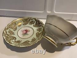 Vintage Paragon Peach and Gold Tea Cup and Saucer