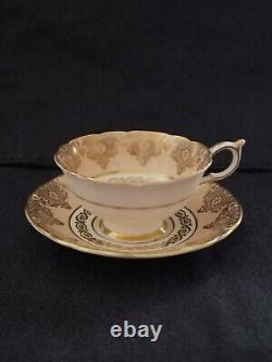 Vintage Paragon Teacup & Saucer Peach & Gold