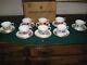 Vintage Queen Anne Floral Teacup & Saucer (set Of 6) With Bonus 2 Sets 8 Total