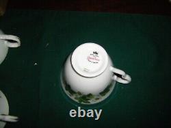 Vintage Queen Anne Floral Teacup & Saucer (set of 6) with Bonus 2 Sets 8 total