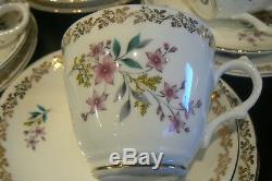Vintage ROYAL GRAFTON Floral Spring China Tea Set 40 Pieces Teapot Cups Saucers