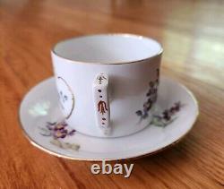 Vintage Richard Ginori 1735 Voliere Tea Cup & Saucer Set Love Birds Italy 7-49