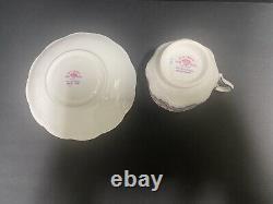 Vintage Royal Albert Bone Petit Point China Tea Cups And Saucers (Set Of 7)