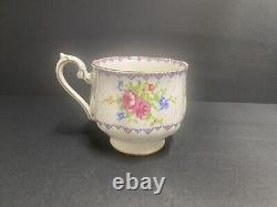 Vintage Royal Albert Bone Petit Point China Tea Cups And Saucers (Set Of 7)