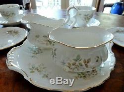 Vintage Royal Albert Haworth 21pc Tea Set Cup Saucer Plate Milk Jug Sugar Bowl