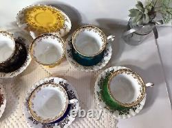 Vintage Royal Albert REGAL SERIES Teacups/Saucers(6) SetsGORGEOUSFREE SHIPPING