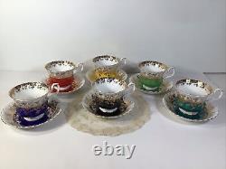 Vintage Royal Albert REGAL SERIES Teacups/Saucers(6) SetsGORGEOUSFREE SHIPPING