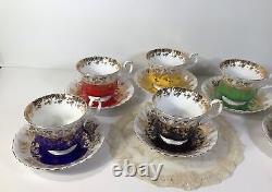 Vintage Royal Albert REGAL SERIES Teacups/Saucers(6) SetsGORGEOUSFREE SHIPPING