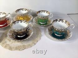 Vintage Royal Albert REGAL SERIES Teacups/Saucers(6) SetsGORGEOUSFREE SHIPPING