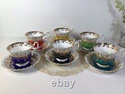 Vintage Royal Albert REGAL SERIES Teacups/Saucers(6) SetsGORGEOUSFREE SHIPPING