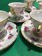 Vintage Royal Halsey Very Fine Tea Cup And Saucer Iridescent Floral Lot Of 12
