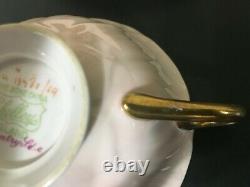Vintage SHELLEY FINE BONE CHINA England COUNTRYSIDE Pink Tea Cup & Saucer