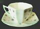 Vintage Shelley China Queen Anne Teacup And Saucer Pole Star In Pale Green Rare