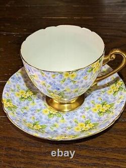 Vintage Shelley Primrose Tea Cup And Saucer