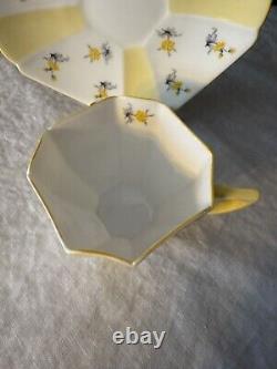 Vintage Shelley Queen Anne Yellow Tea Cup And Saucer Very RARE