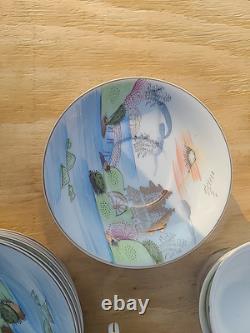 Vintage Small Tea Cups & Saucers, 7 Sets, Japan-England-Gold China Minor Flaws
