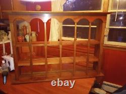 Vintage Solid Wood Wall Tea Cup/Saucer 3-Tier Display Shelf Knick Knack Curio