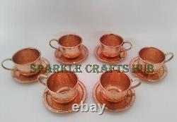 Vintage Tea Cup Saucer, Copper Royal Tea Cup Set, Copper Tea cups and Saucer Set