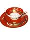 Vintage Wallendorf 1764 Goldrelief Handgemalt Porcelain Tea Cup, Saucer & Plate