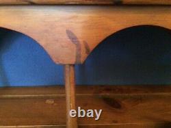 Vintage Wood Tea Cup/Saucer Display Wall Shelf Knick knack Curio Shadow Shelf