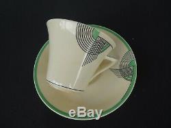 Vintage art deco royal doulton green tango d5503 tea cup & saucer set