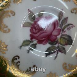 Vintage paragon Antique rose tea cup and saucer signed johnson