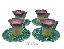 Vtg 1989 Haldon Group Japan Morning Glory Demi Cup Saucer Set 206506 Butterfly