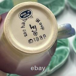 Vtg 1989 Haldon Group Japan Morning Glory Demi Cup Saucer Set 206506 Butterfly