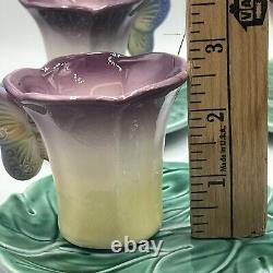 Vtg 1989 Haldon Group Japan Morning Glory Demi Cup Saucer Set 206506 Butterfly