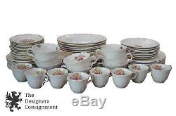 Vtg 66 Piece Spodes Jewel Copeland China Billingsly Rose England Scalloped Lacy