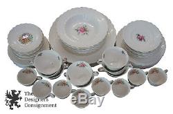 Vtg 66 Piece Spodes Jewel Copeland China Billingsly Rose England Scalloped Lacy