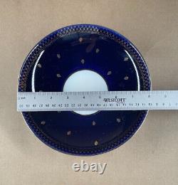 Vtg Lomonosov St. Petersburg Russia Cobalt Blue Gold Trim Tea Cups Saucers Plus