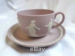 Wedgwood Jasperware Lilac and White Tea Cup and Saucer