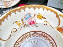 Wedgwood tea cup and saucer Bullion teacup painted roses floral gold gilt 1920s