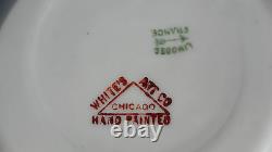 Whites Art Company Chicago Laviolette Limoges Porcelain Tea Cup Saucer Gold Exc