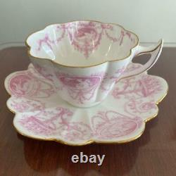 Wileman Foley China Shelley cup & saucer teacup pink antique rare
