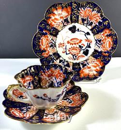 Wileman Foley Shelley Tea Cup Saucer & Dessert Plate English Imari Ware c. 1894